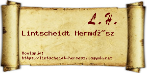 Lintscheidt Hermész névjegykártya